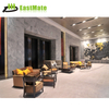 Modern design custom made round wood hotel lobby sofa 