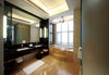 Hotel use wood frame fixed on wall dressing mirror