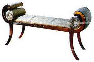 Shunde Manufacturer Custom Made Antique 5 Star Hotel Bedroom Furniture Cheap End Of Bed Bench