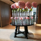 Modern concise hotel public wooden console table flower desk